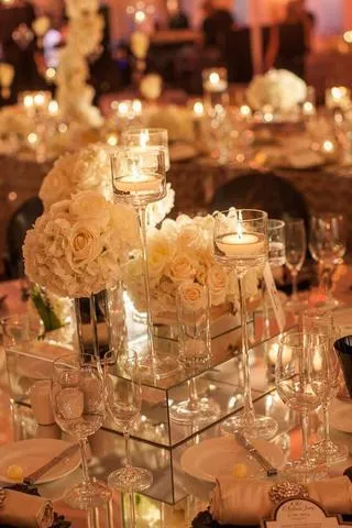 Mirror Riser Glassware Wholesale Wedding Centerpiece (12"x12"x4")
