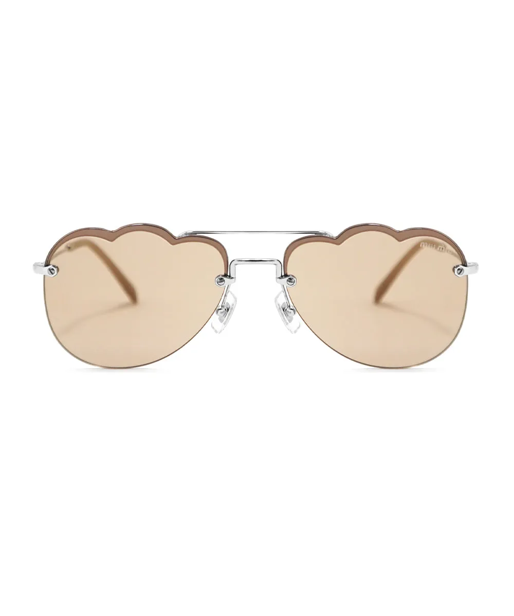 Miu Miu Aviator Sunglasses SMU56US 1BC176 58