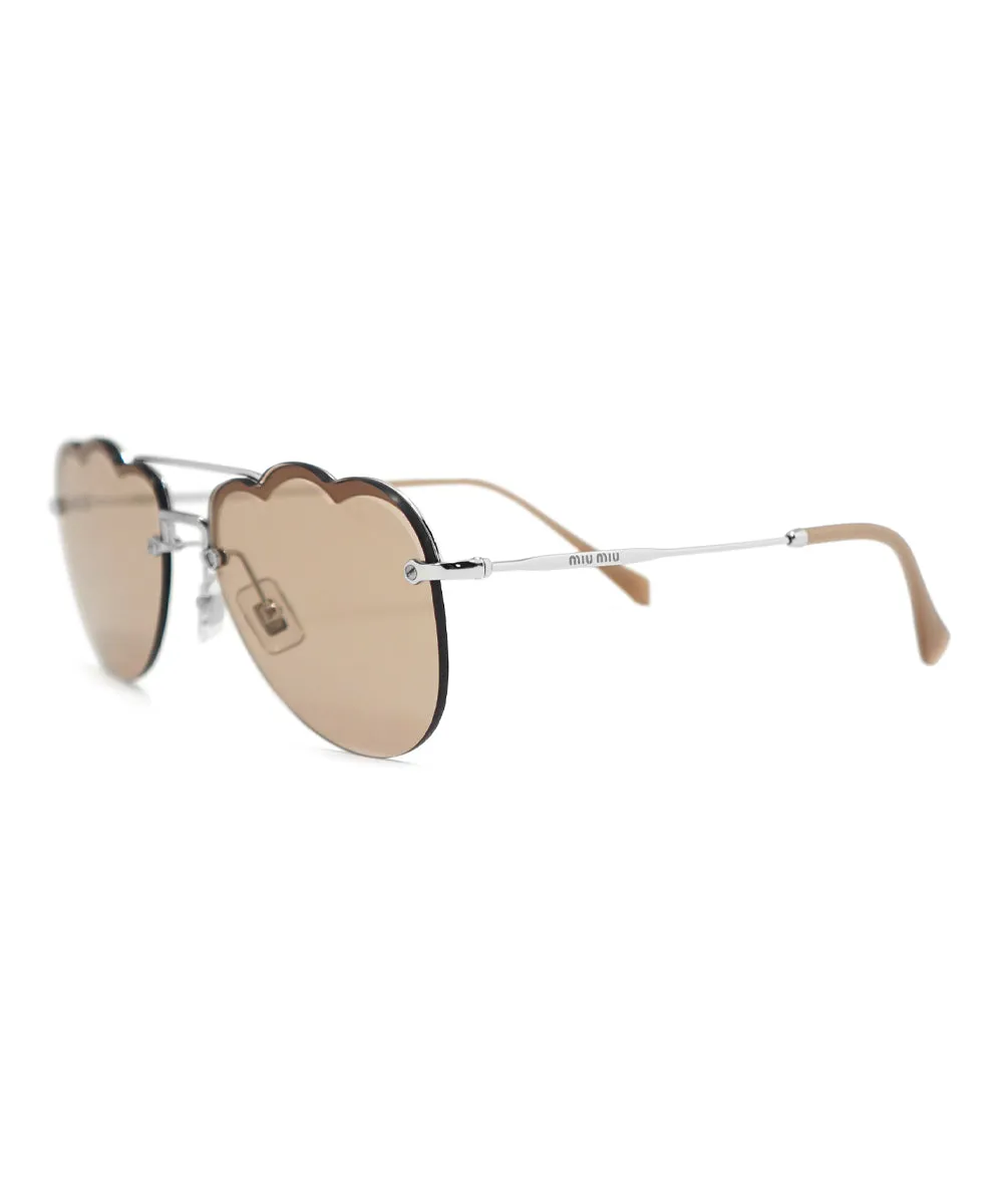 Miu Miu Aviator Sunglasses SMU56US 1BC176 58