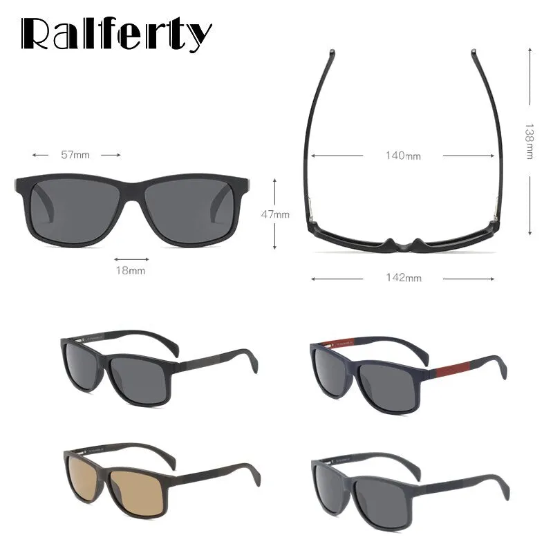 Ralferty Men's Polarized Rectangle Sunglasses FP8