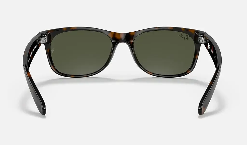RAY-BAN New Wayfarer Classic Sunglasses - Tortoise - Crystal Green Lens