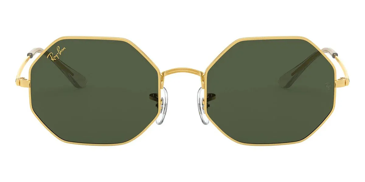 RAY-BAN Octagon 1972 Sunglasses - Polished Gold - Crystal Green Lens