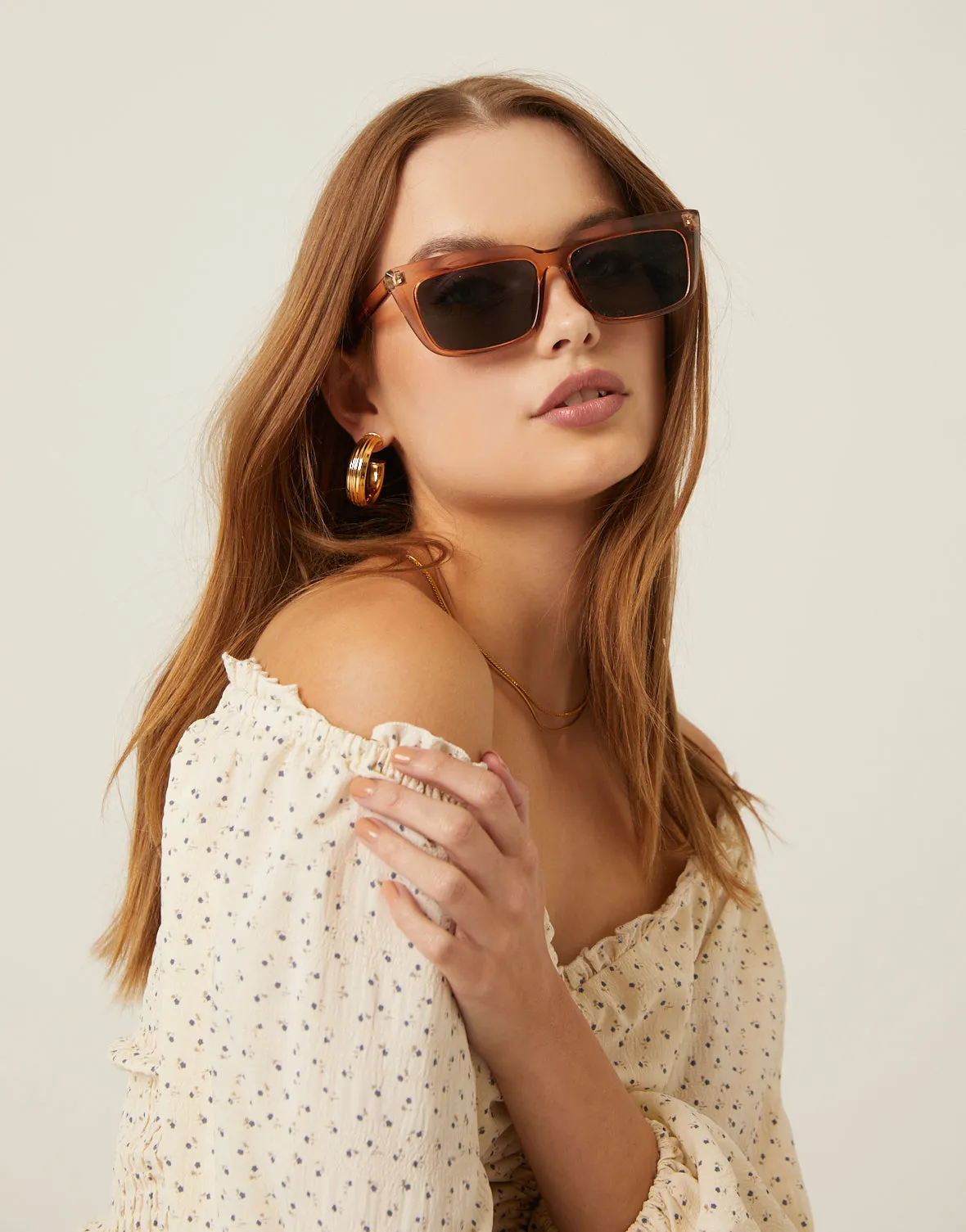 Rectangular Plastic Sunglasses