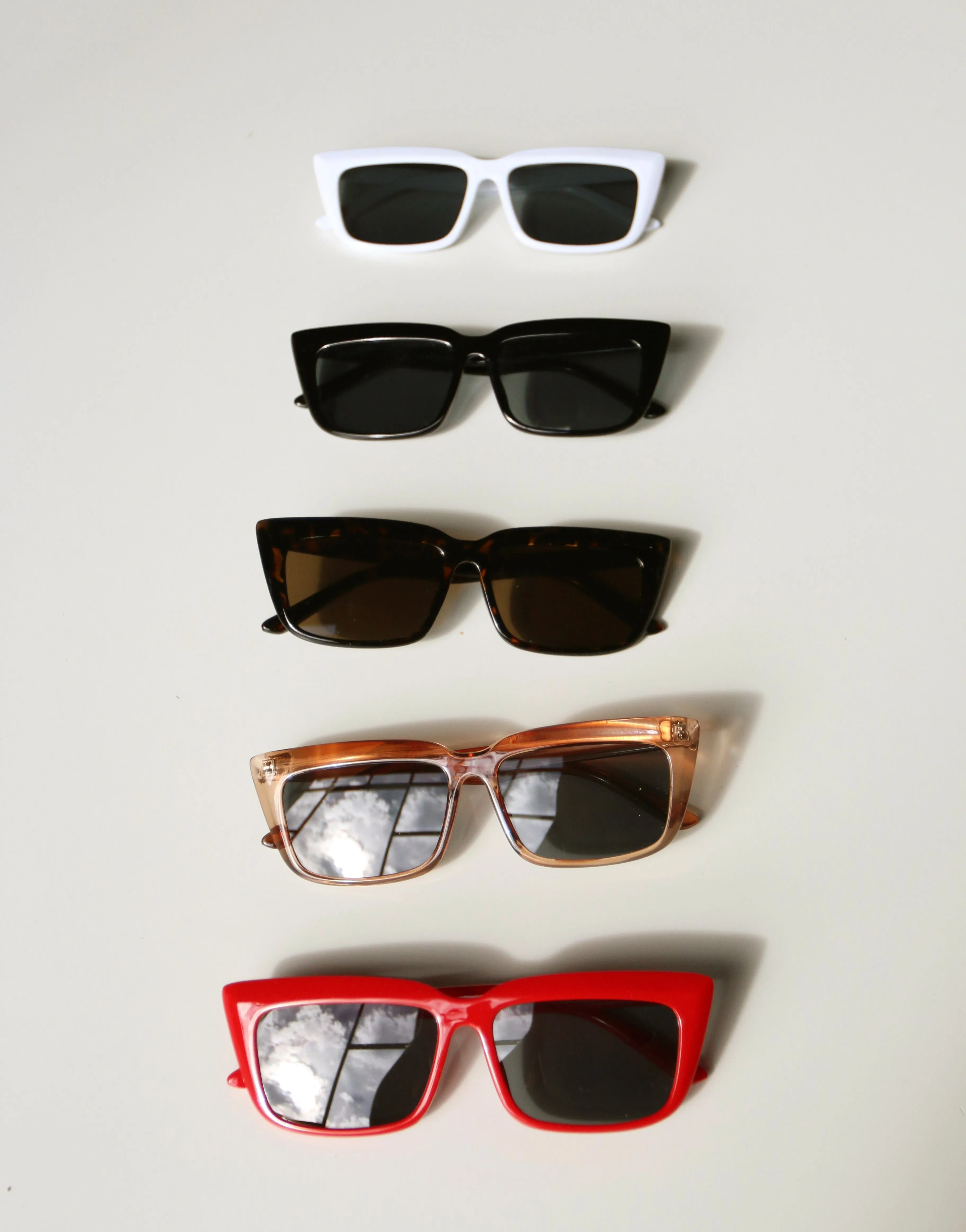 Rectangular Plastic Sunglasses