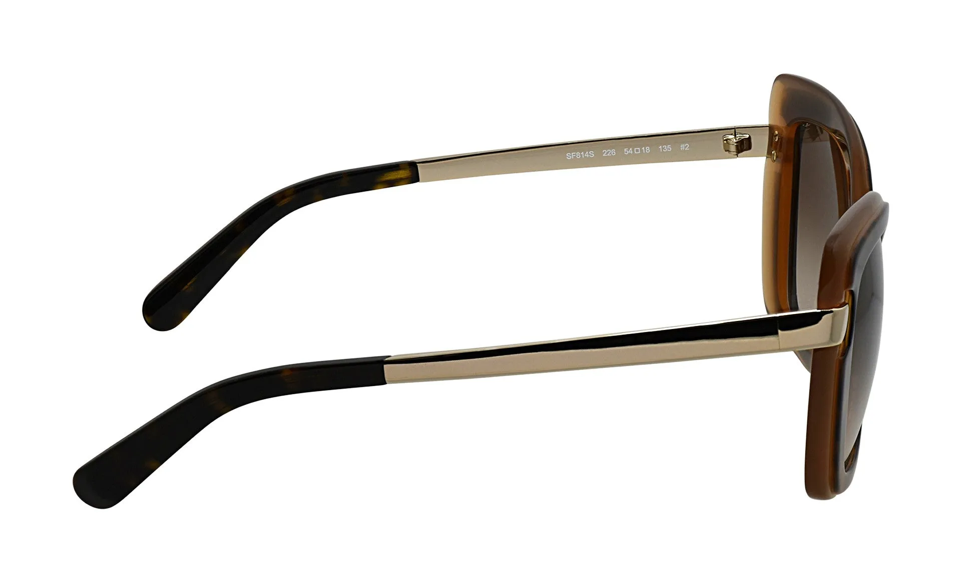 Salvatore Ferragamo Women Havana-Amber Sunglasses SF_814S_226_54mm