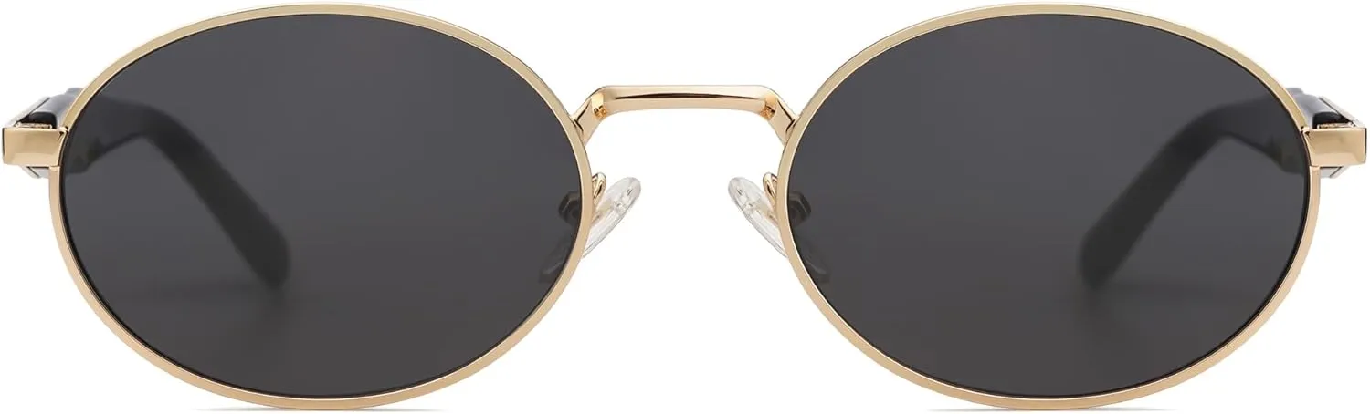 SOJOS Retro Oval Sunglasses for Women Men Trendy Sun Glasses Designer Inspired Classic Shades UV400 Protection SJ1224