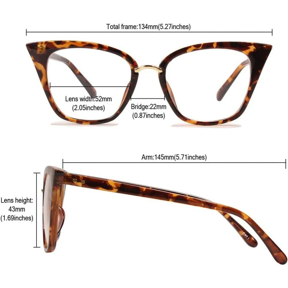 Stylish Women's Cat Eye Eyeglasses - Model A97093