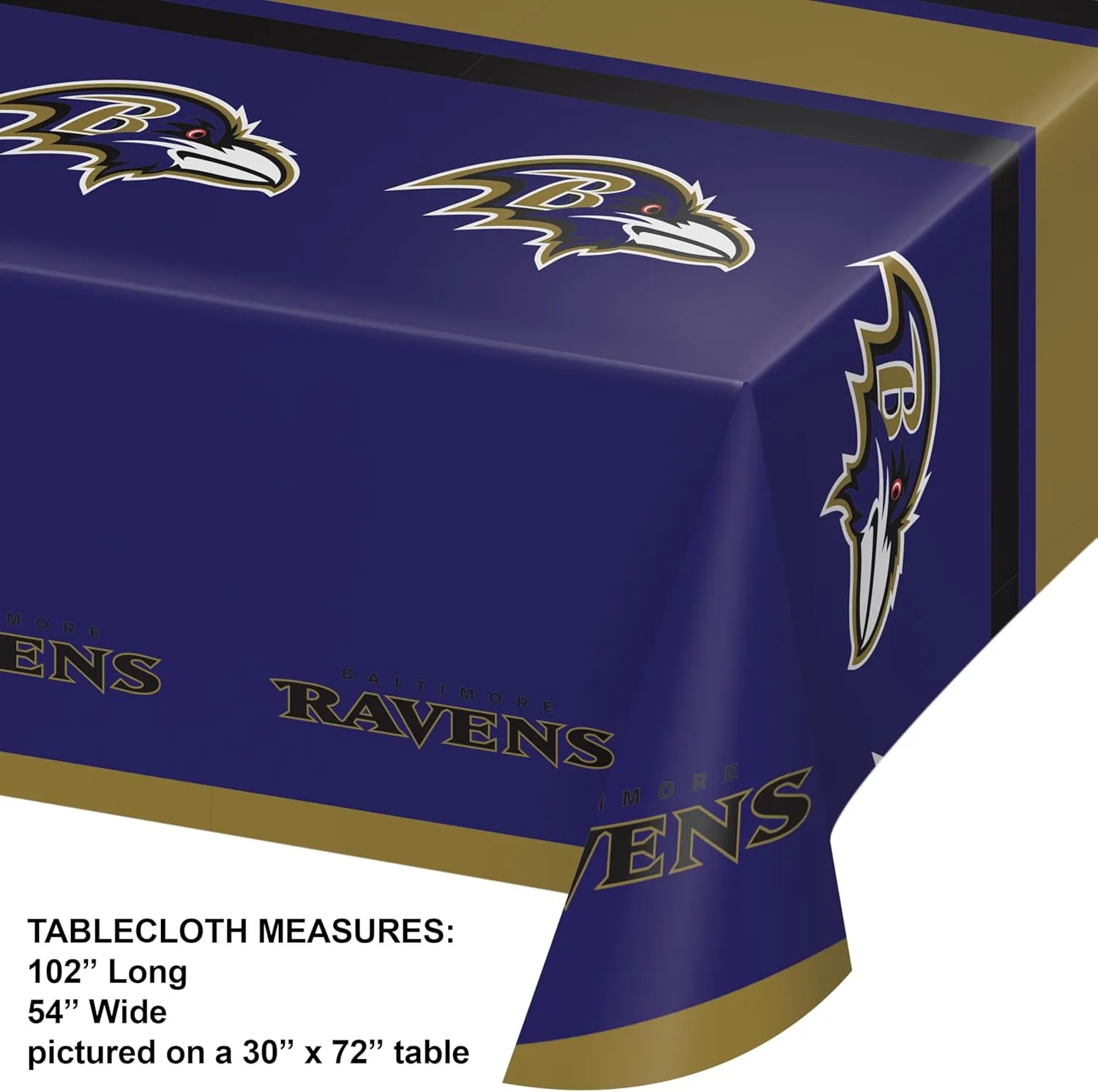 Trendware Baltimore Ravens Plastic Tablecloths, 3 ct