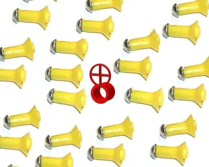 Venom Blowguns 40 Cal Blowgun Super Stunners Darts - 25 Pack with HIGH Visibility RED Peep Sight