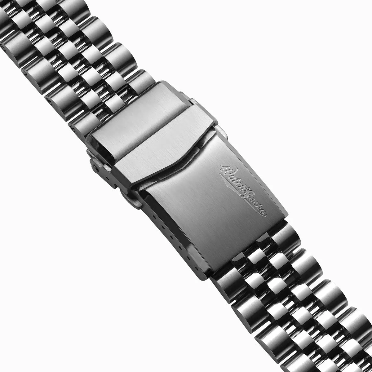 WatchGecko Warrington Stainless Steel Watch Strap - Brushed/Polished