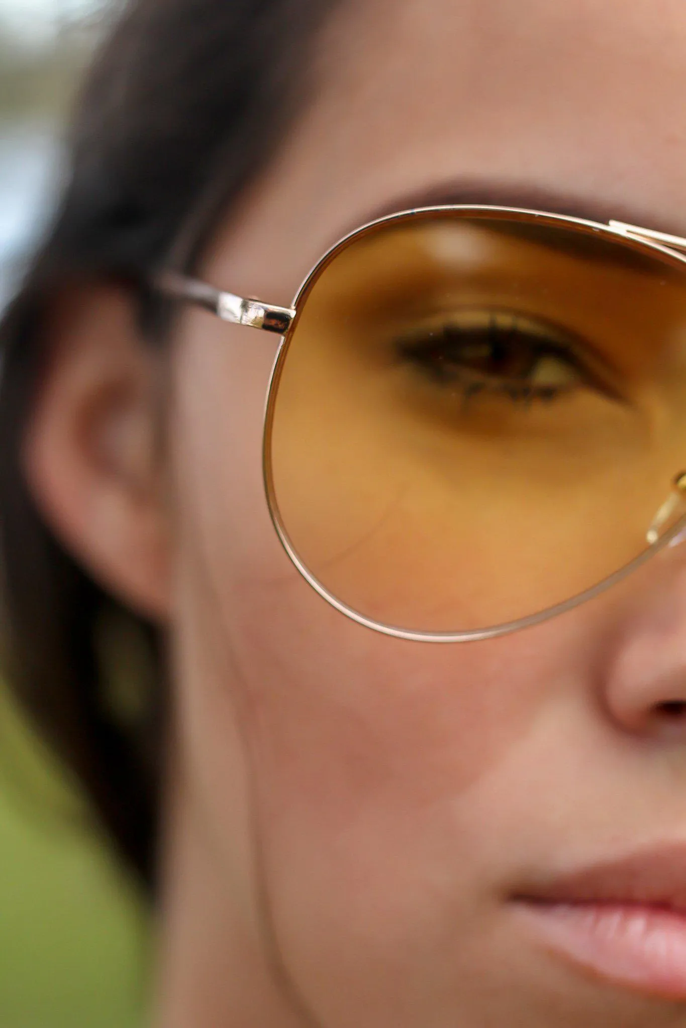Yellow Aviators with Gold Frame