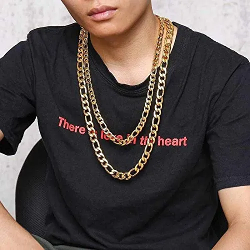 Yellow Chimes Gold-Plated Latest Fashion Stylish Broad Thick & Long Designer Figaro Neck Chains for Men and Boys