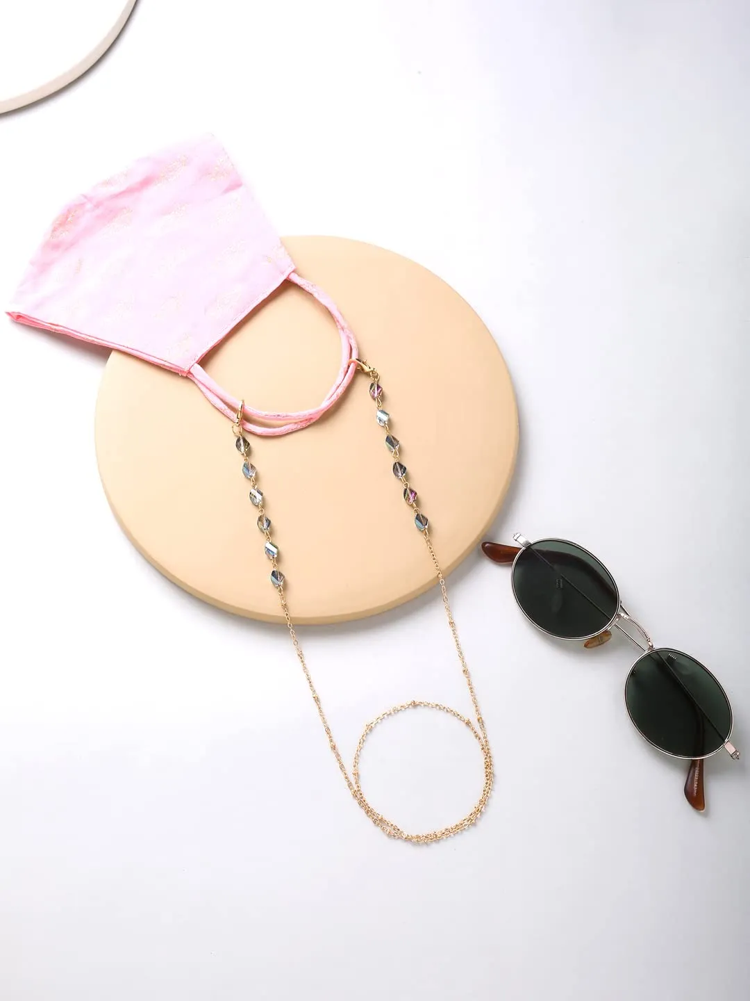 Yellow Chimes Sunglasses Chain for Women Eyeglasses Chain Multicolor Beadded Face Mask Chains Sunglasses Accessories/Sunglasses Lanyard for Girls and Women (Style-17)