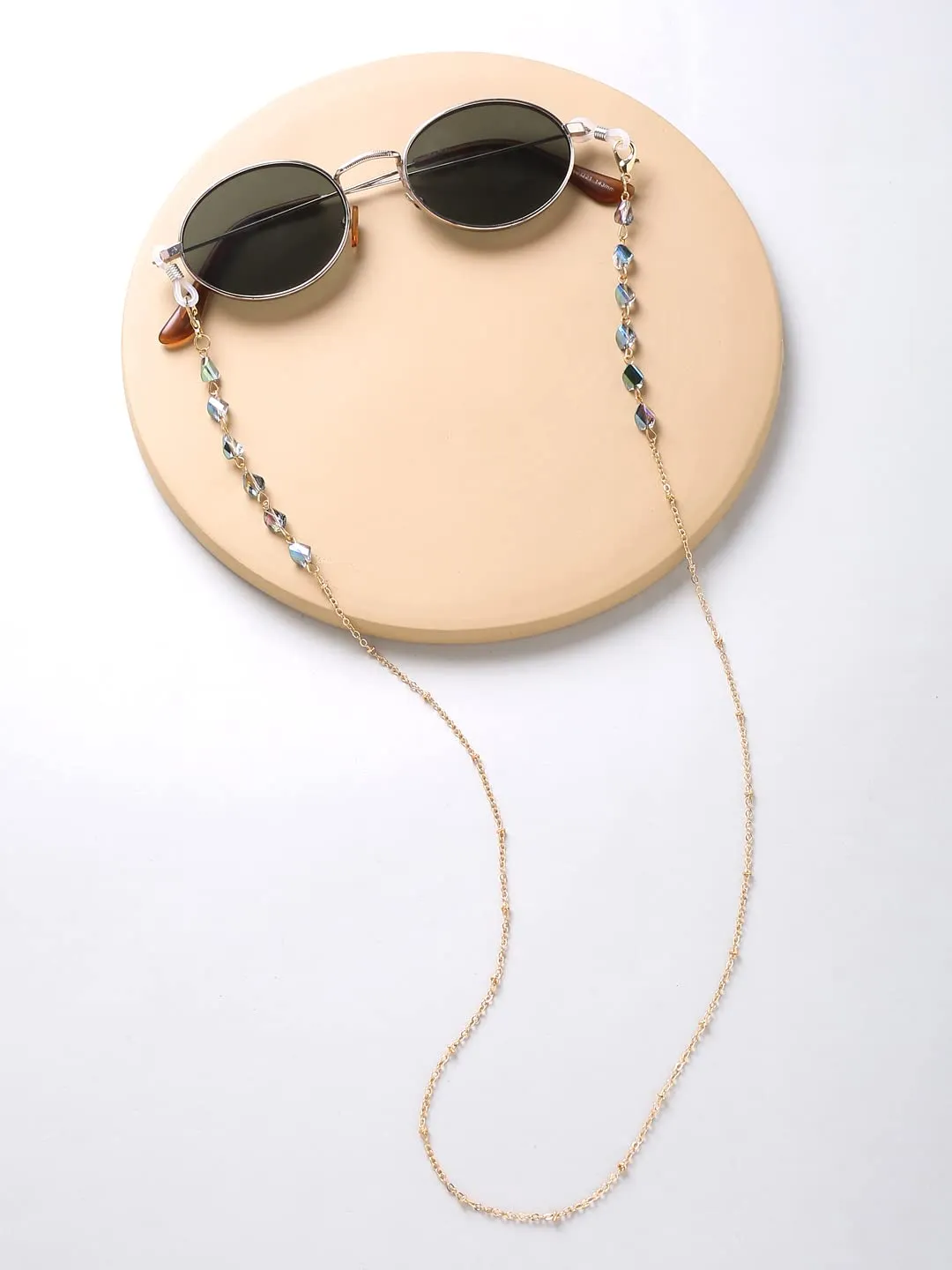 Yellow Chimes Sunglasses Chain for Women Eyeglasses Chain Multicolor Beadded Face Mask Chains Sunglasses Accessories/Sunglasses Lanyard for Girls and Women (Style-17)